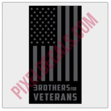 Brothers for Veterans Vertical Black&Grey Decal