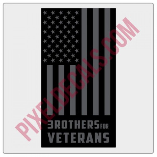 Brothers for Veterans Vertical Black&Grey Decal