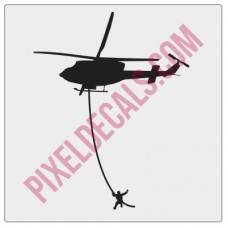 Helicopter Windshield Chaser Decal