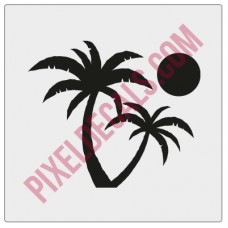 Palm Trees Windshield Chaser Decal