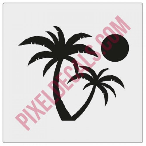 Palm Trees Windshield Chaser Decal