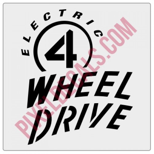 Electric 4WD Tailgate Decal 