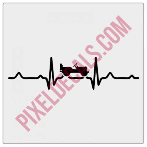 4x4 Heartbeat Decal