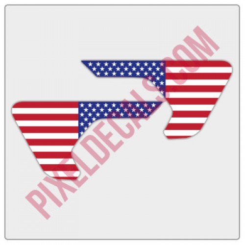 2018+ JL/JT Fender Vent Full Color American Flag Decal Pair