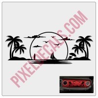 Dashboard Beach Decal (V1)