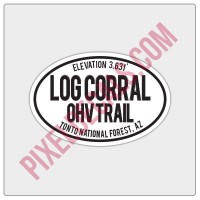 Trail Oval Decal - AZ - Log Corral
