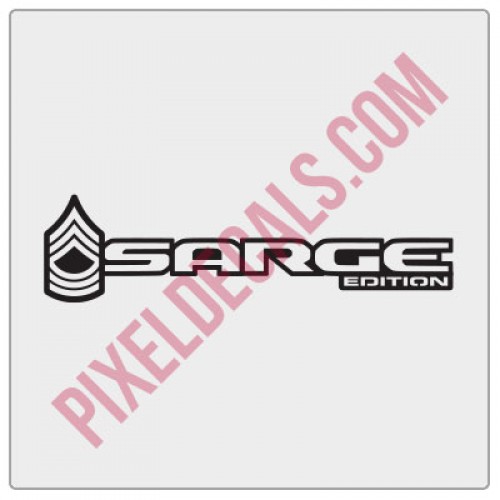 Sarge Edition "Rank Insignia" Decal (Pair)