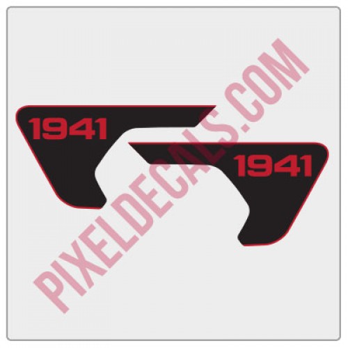 2018+ JL/JT Fender Vent 1941 Blackout Decal Pair - 2 Color