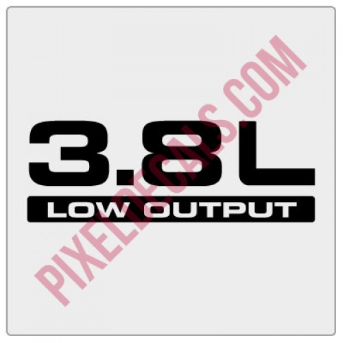 3.8L Low Output Decal