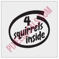4 Squirrels Inside Decal