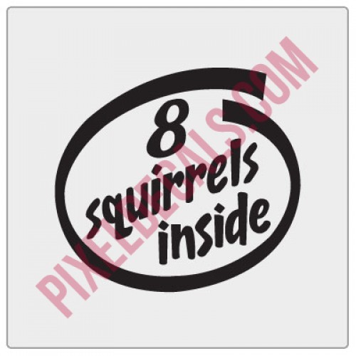 8 Squirrels Inside Decal