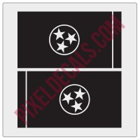 Tennessee Flag Decals - 1 Color