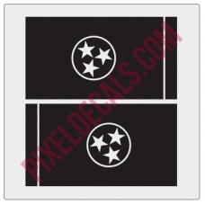 Tennessee Flag Decals - 1 Color