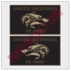 United Sheepdogs of Ohio Flag Style Decals
