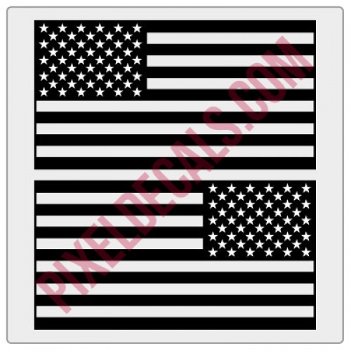 American Flag Decals - 1 Color (V1)