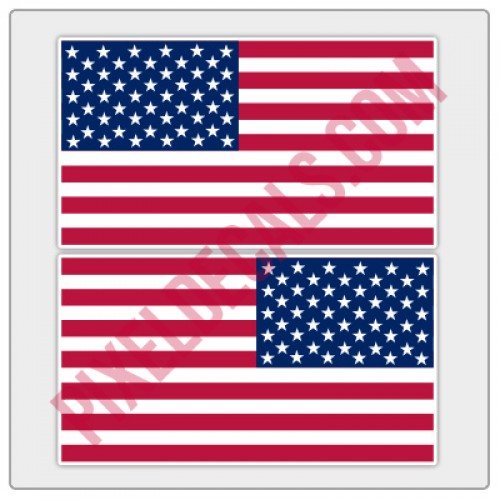 American Flag Decals - Color