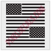 American Flag Decals - 1 Color (V2)