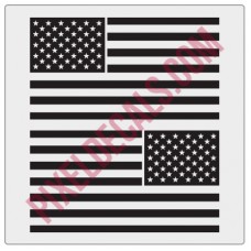 American Flag Decals - 1 Color (V2)
