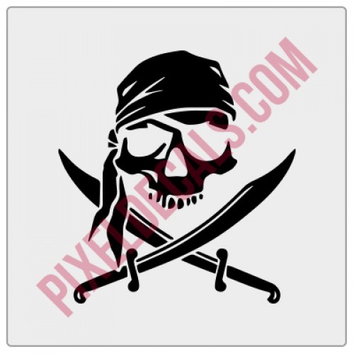 Calico Jack w/ Head Scarf Decal