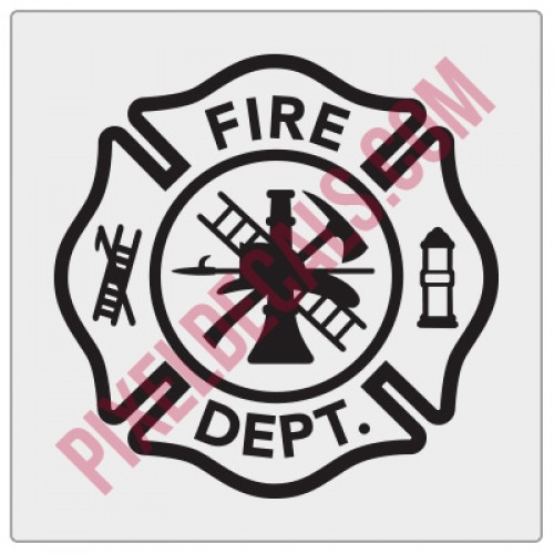 Firefighter Maltese Cross Decal