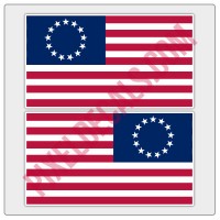 Betsy Ross Flag Decals - Color