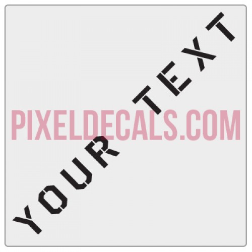 Customizable Air Force Stencil Hood Lettering Decals (Pair)