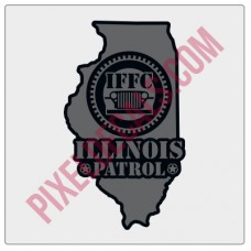 IFFC Illinois Decal - Grey - 5" tall size