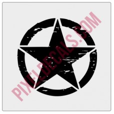 Military Invasion Star Decal - Distressed