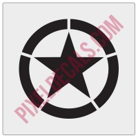 Military Invasion Star Decal - WWII Alternate