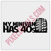 My Minivan Has 40s Decal