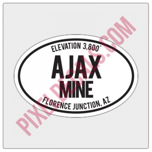 Trail Oval Decal - AZ - Ajax Mine