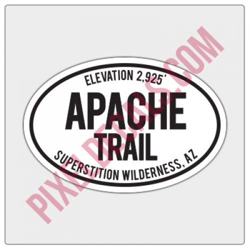 Trail Oval Decal - AZ - Apache Trail