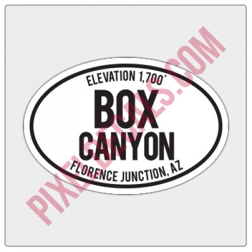 Trail Oval Decal - AZ - Box Canyon