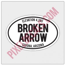 Trail Oval Decal - AZ - Broken Arrow