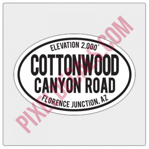 Trail Oval Decal - AZ - Cottonwood Canyon Road