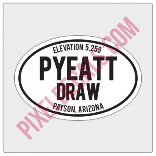 Trail Oval Decal - AZ - Pyeatt Draw