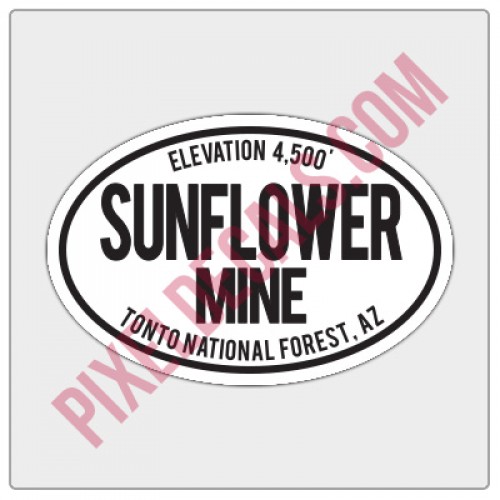 Trail Oval Decal - AZ - Sunflower Mine