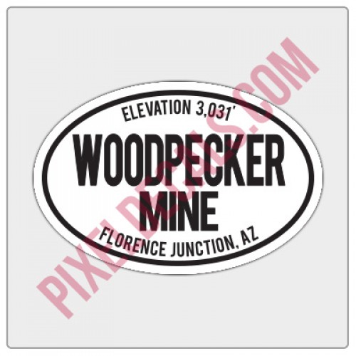 Trail Oval Decal - AZ - Woodpecker Mine