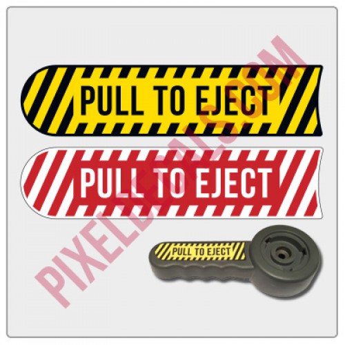 2007-2018 JK Pull To Eject Decal (For Seat Height Lever)