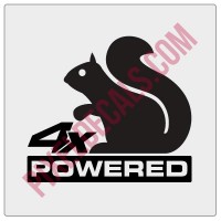 4X Squirrel Powered Decal