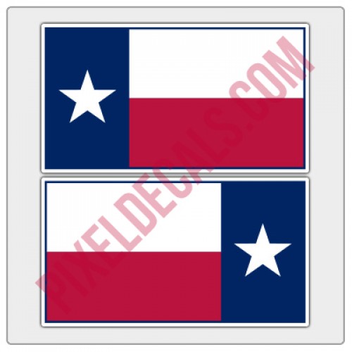 Texas Flag Decals - Color