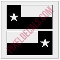 Texas Flag Decals - 1 Color