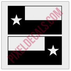 Texas Flag Decals - 1 Color