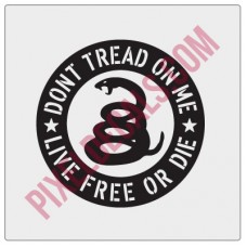 Don't Tread On Me - Live Free Or Die Decal