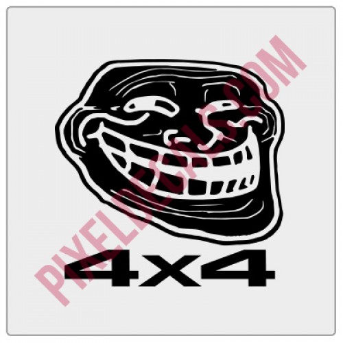 Trollface 4x4 Decal