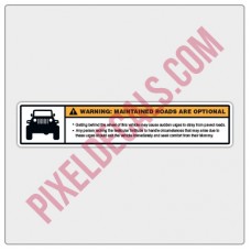 Maintained Roads/Mommy Visor Decal - Small/Passenger