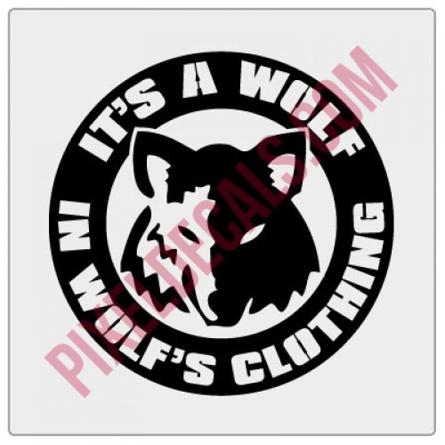 A Wolf in Wolf's Clothing Decal - Version 3