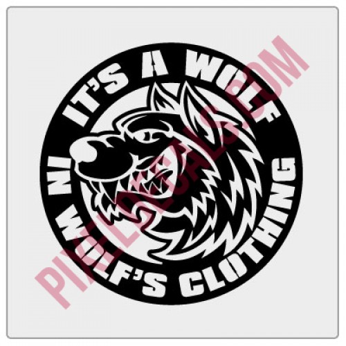 A Wolf in Wolf's Clothing Decal - Version 1