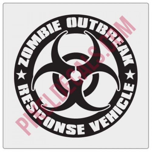 Zombie Outbreak Response Vehicle Biohazard Decal